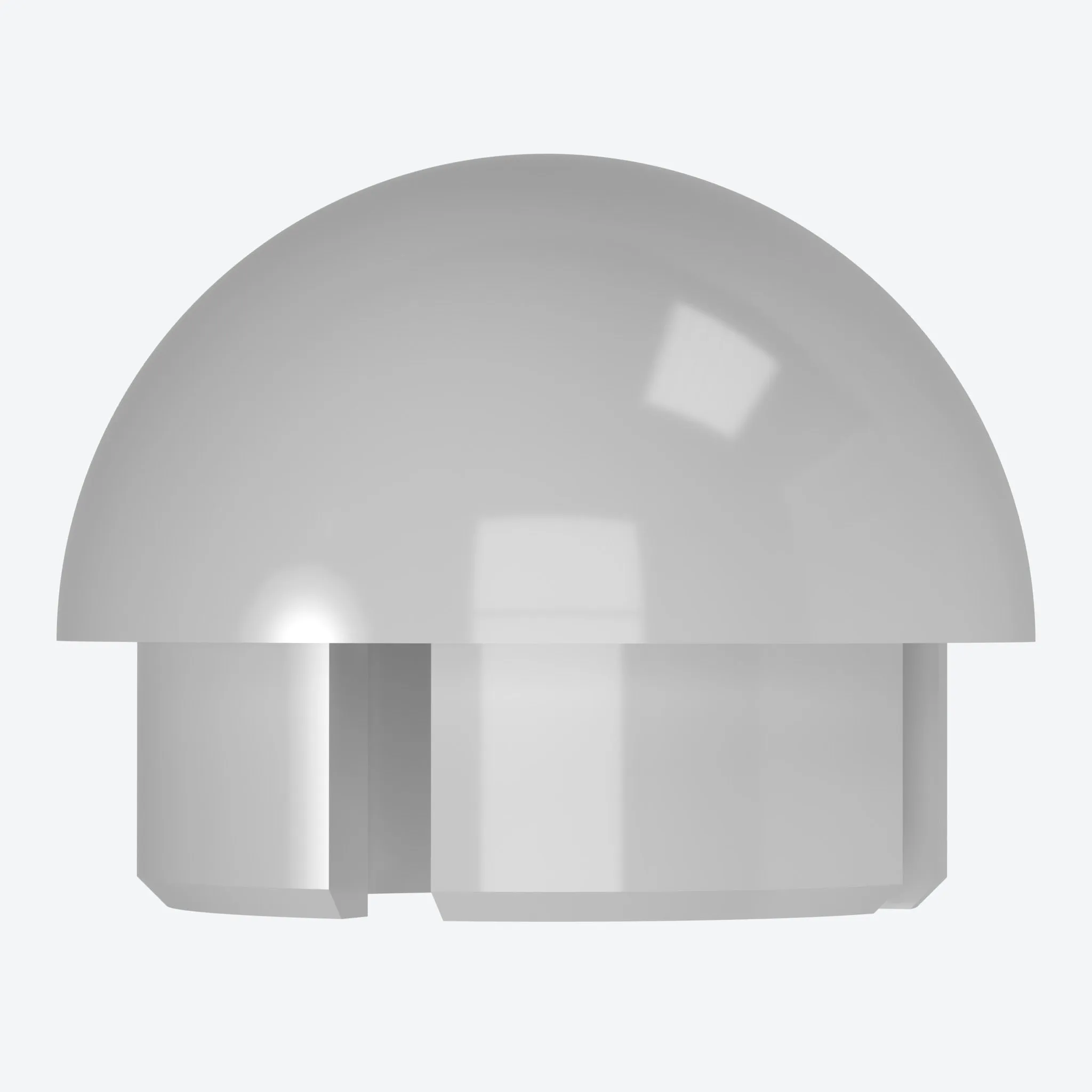 1-1/4 in. Internal Ball PVC Cap, Furniture Grade - Gray