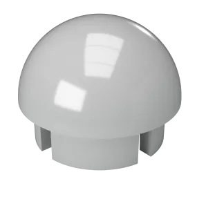 1-1/4 in. Internal Ball PVC Cap, Furniture Grade - Gray