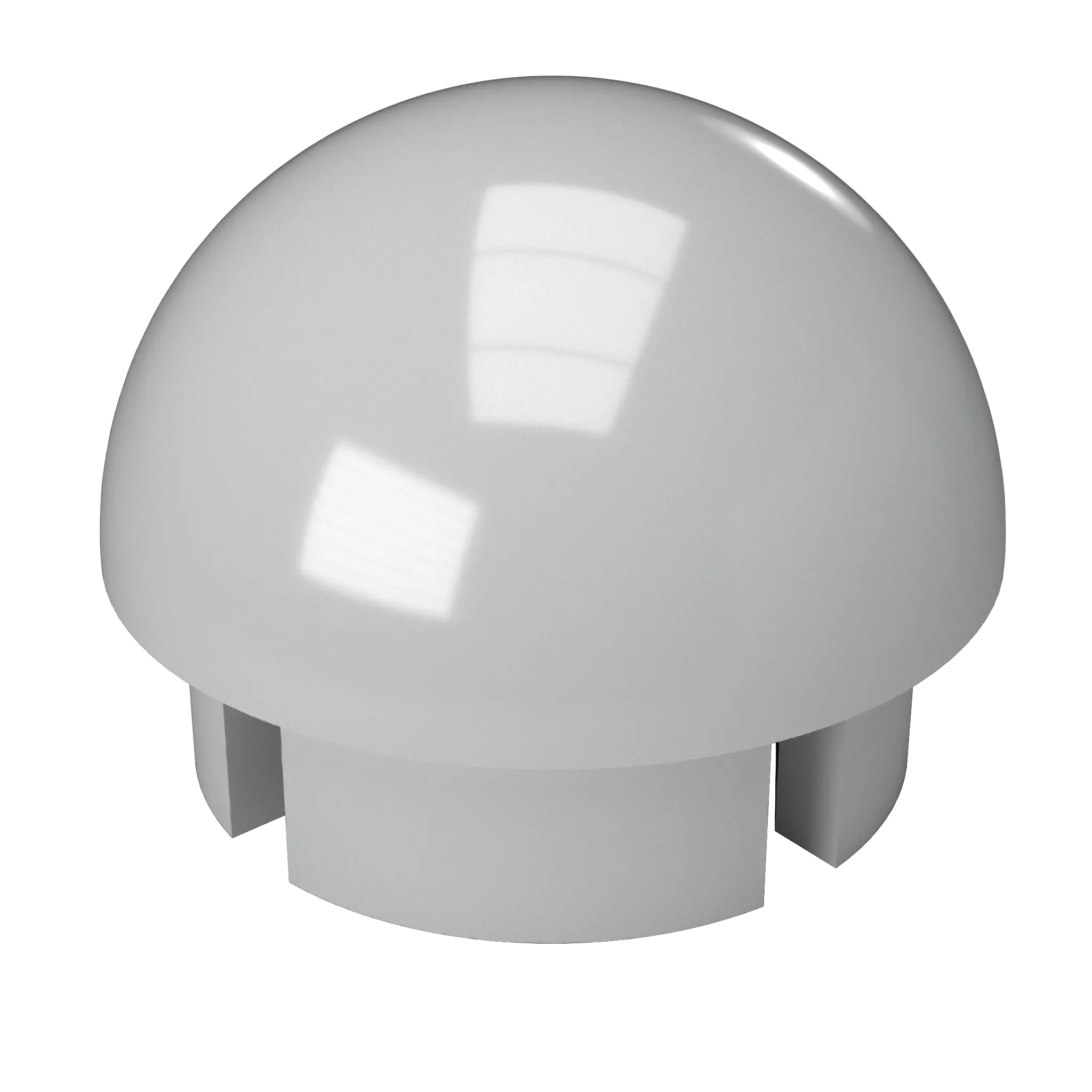 1-1/4 in. Internal Ball PVC Cap, Furniture Grade - Gray