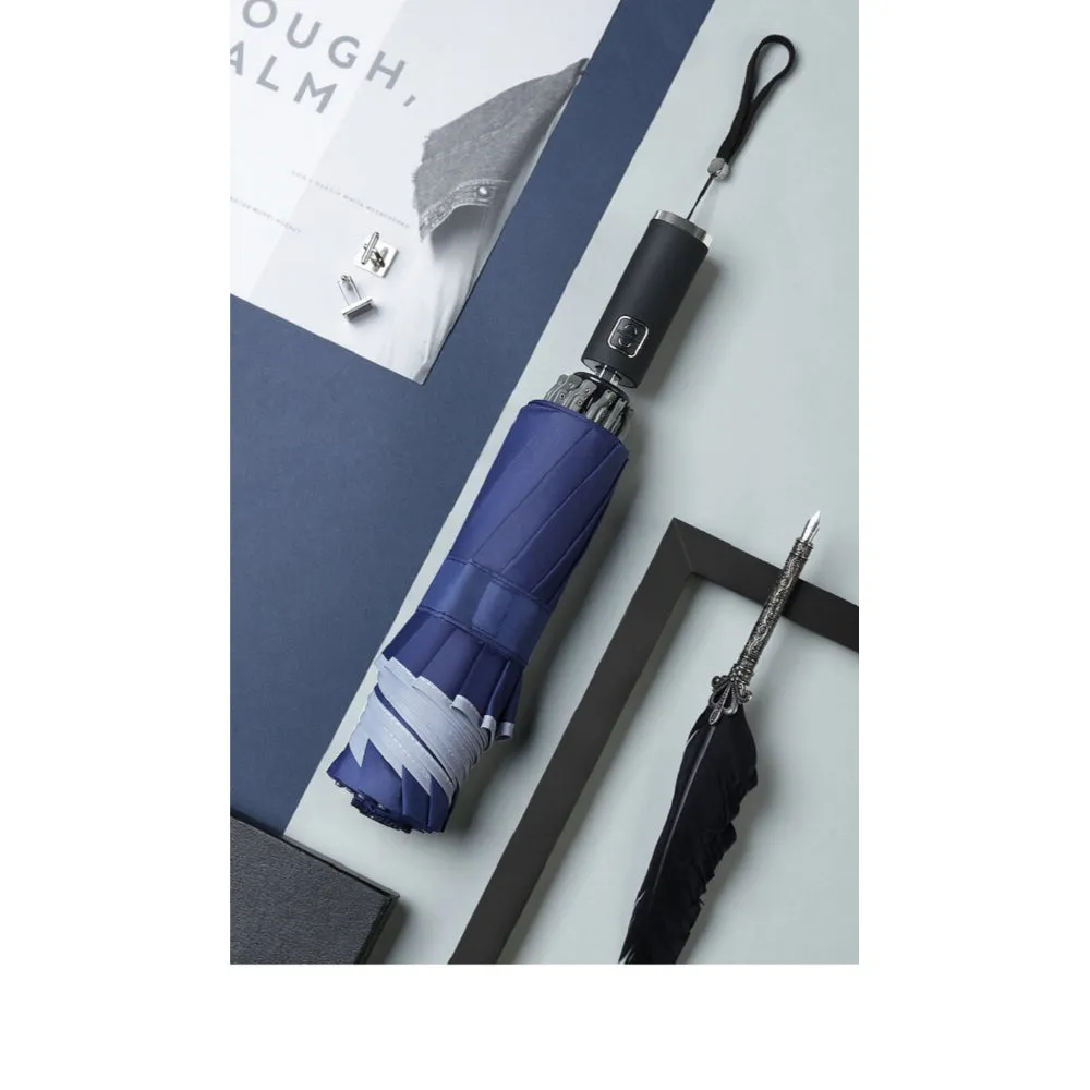 10k Automatic Reverse Folding Umbrella With Reflective Strips