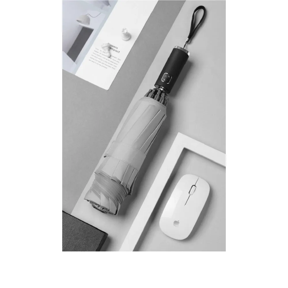 10k Automatic Reverse Folding Umbrella With Reflective Strips