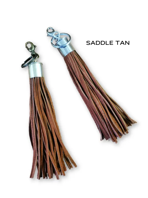 12 Gauge Leather Tassel Necklace - SEVEN COLORS!