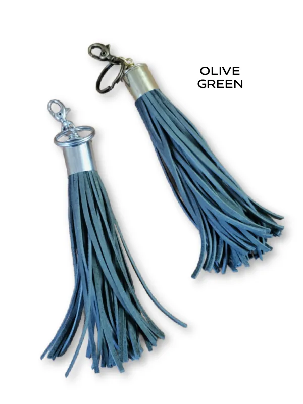 12 Gauge Leather Tassel Necklace - SEVEN COLORS!