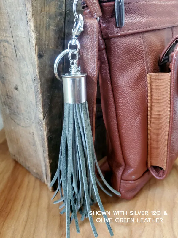 12 Gauge Leather Tassel Necklace - SEVEN COLORS!