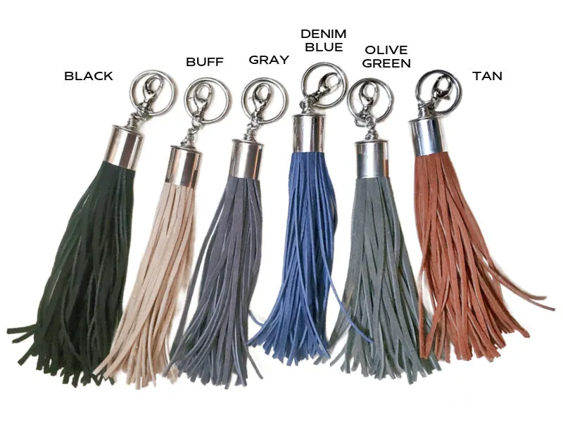 12 Gauge Leather Tassel Necklace - SEVEN COLORS!