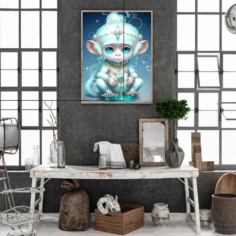 12 Zodiac Monkeys - Full Round Drill Diamond Painting 30*40CM
