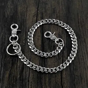 20'' SOLID STAINLESS STEEL BIKER SILVER WALLET CHAIN LONG PANTS CHAIN SILVER Jeans Chain Jean Chain FOR MEN