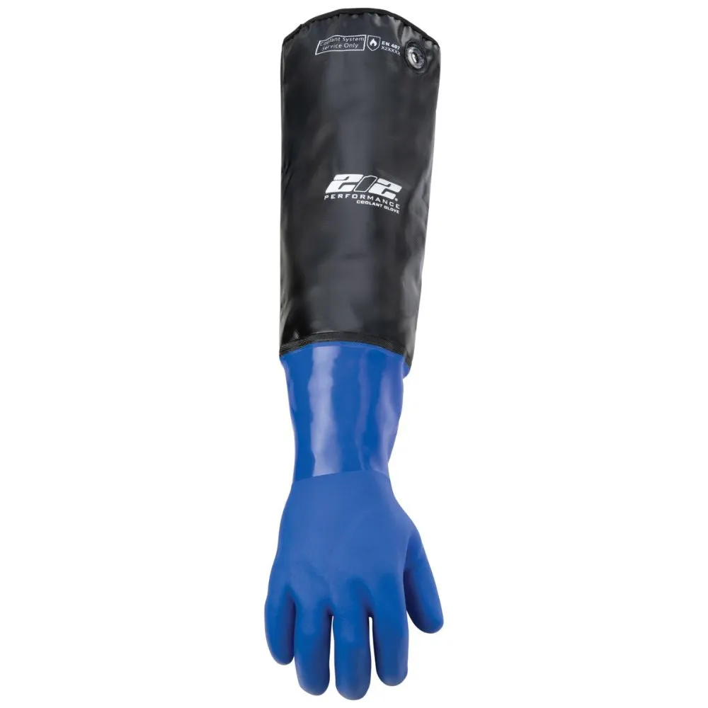 212 Performance BSHRC-03-013 Heat and Liquid Resistant Elbow Length Protective Gloves, 3X-Large Blue;Black