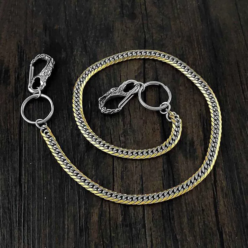 29'' SOLID STAINLESS STEEL BIKER SILVER Gold WALLET CHAIN LONG PANTS CHAIN PUNK Jeans Chain Jean ChainS FOR MEN