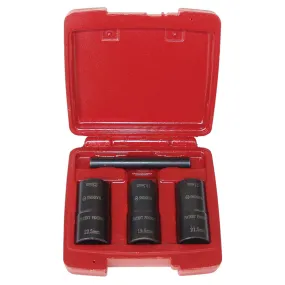 4 Pc. 1/2″ Drive Dual Sided Socket Lug Nut Removal Kit w/ Punch