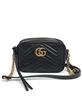 448065 Gold Marmont Matelasse Mini Cross Bag