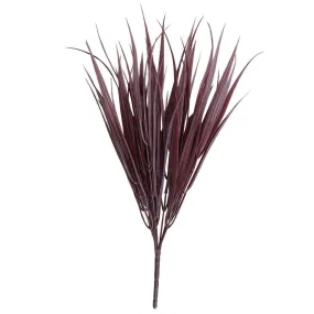 5 Pack Dark Red Artificial Grass Stem 35cm Long UV Resistant (Indoor or Outdoor)