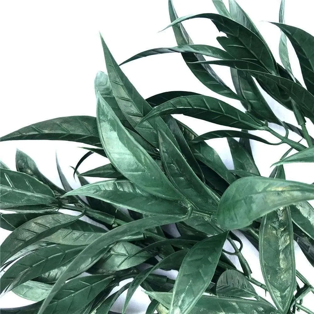 5-packs Dark Green Tipped Willow Oak Stem UV Resistant 30cm