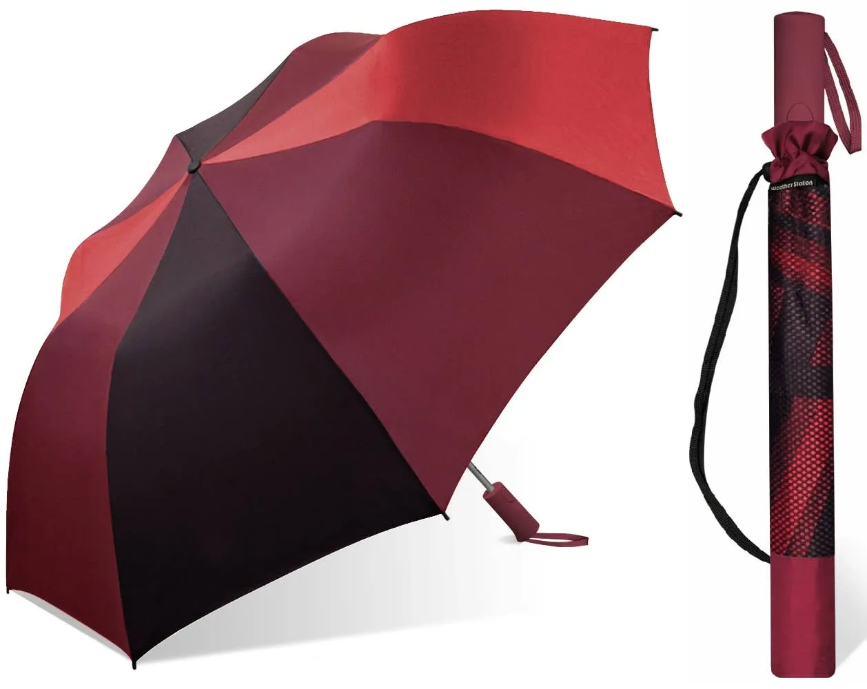 56" Folding Two-Person Automatic Umbrella