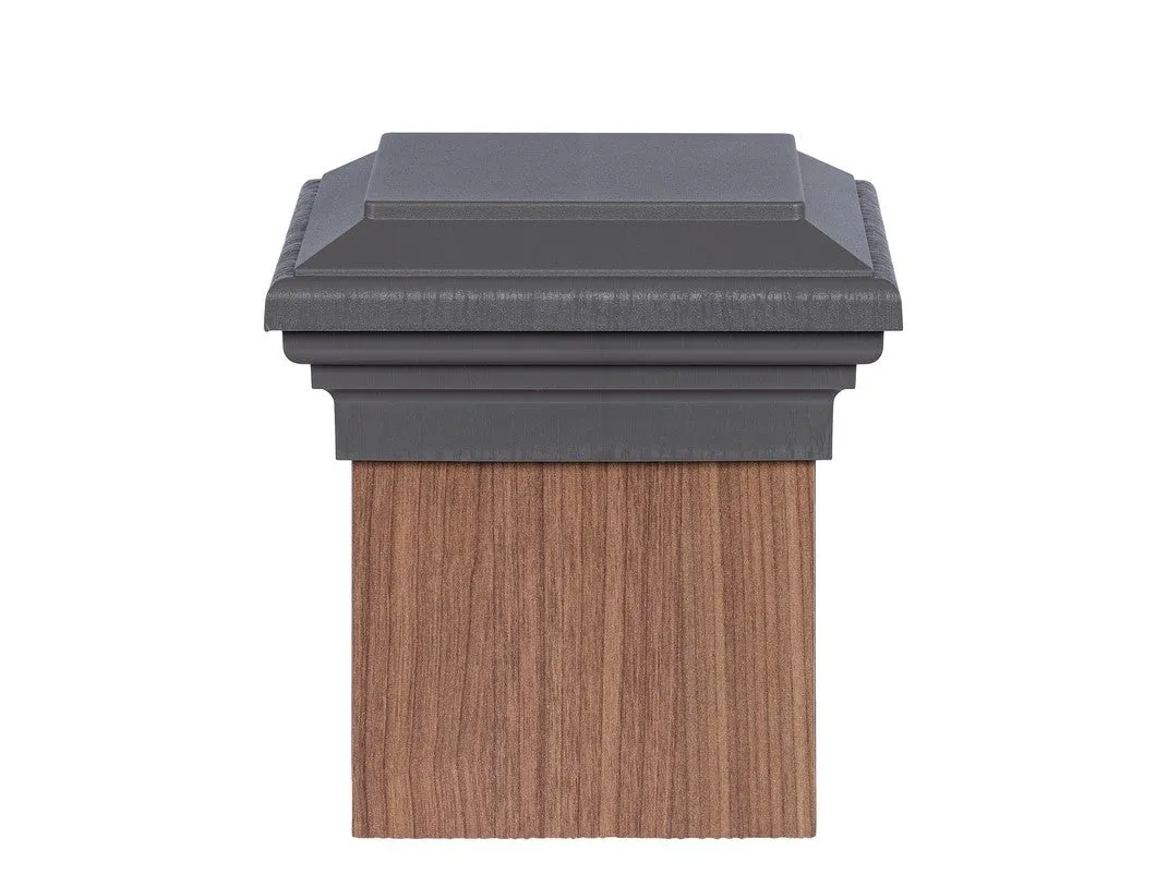 6x6 Post Cap │ Gray Flat Top