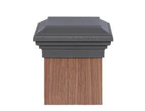 6x6 Post Cap │ Gray Flat Top