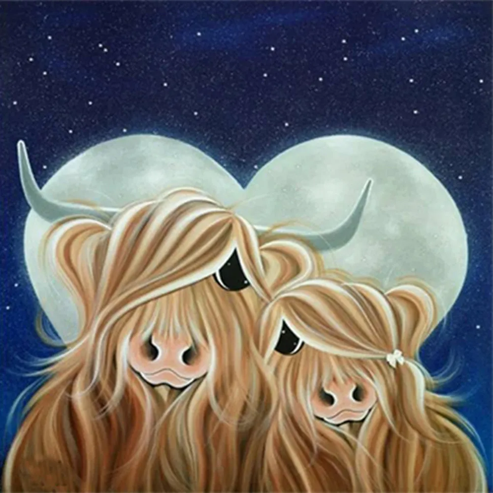 A Pair Of Yaks - Full Round Drill Diamond Painting 40*40CM