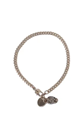 Alexander McQueen Embellished Skull Charm Bracelet