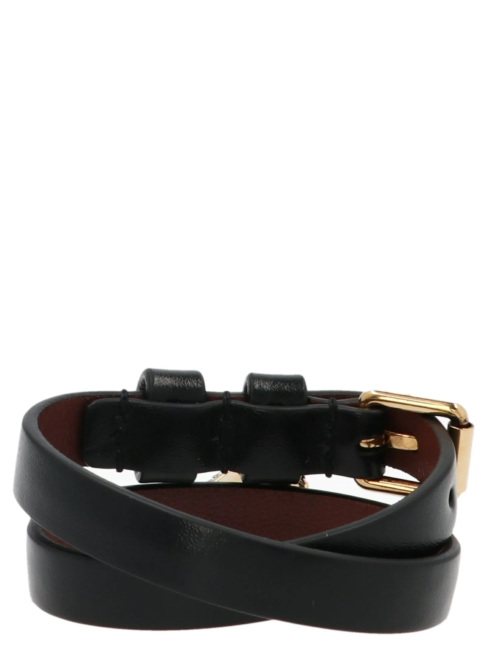 Alexander McQueen Heart Logo Charm Double Wrap Bracelet
