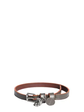 Alexander McQueen Leather Skull Bracelet