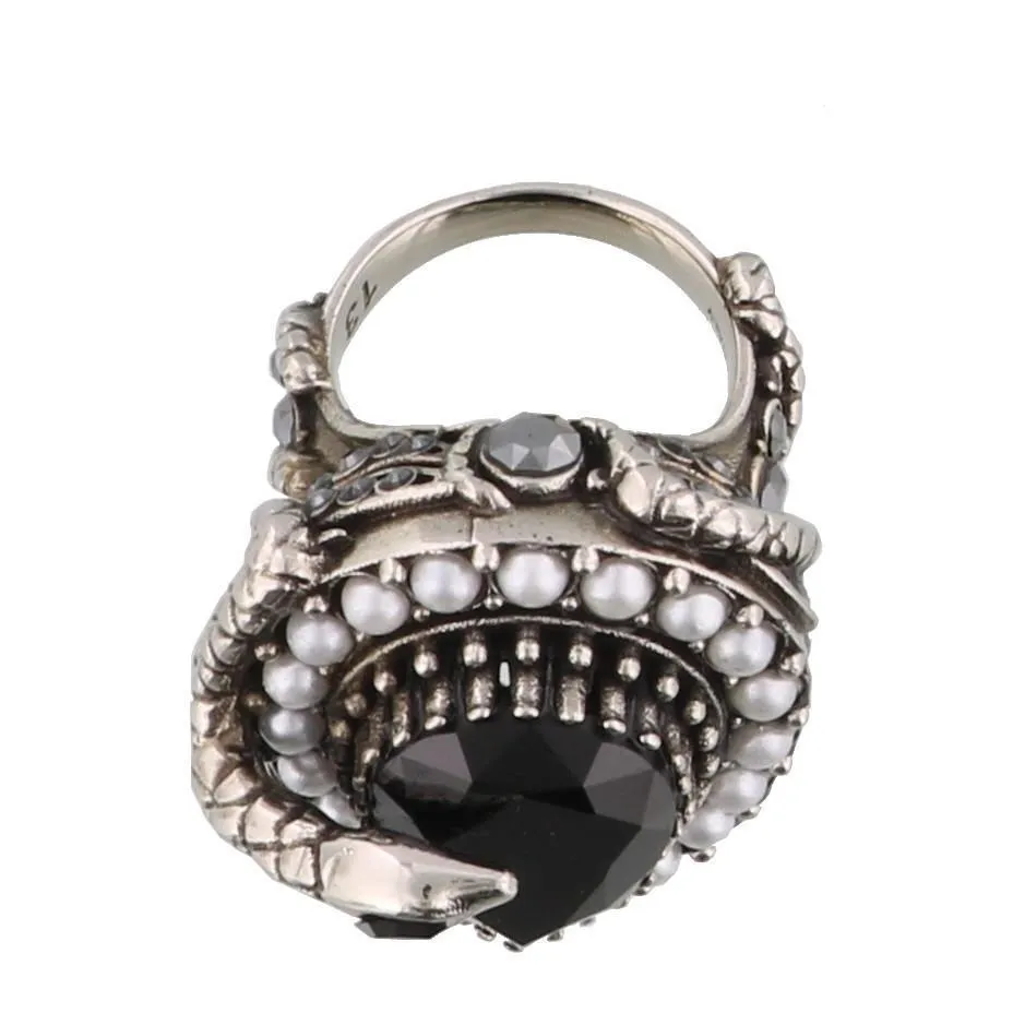 Alexander McQueen Snake Gem Ring