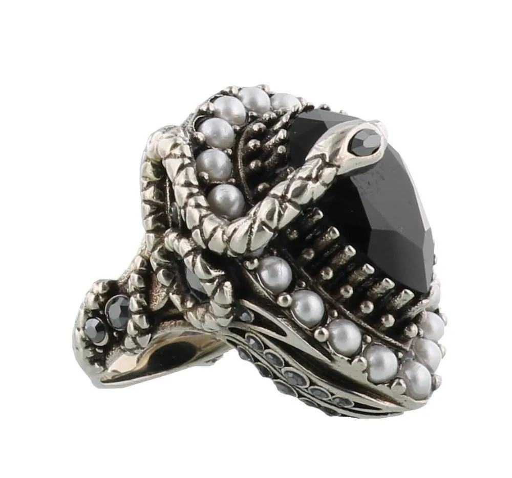 Alexander McQueen Snake Gem Ring