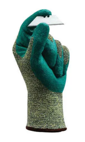 Ansell Size 11 HyFlex Medium Duty Cut And Abrasion Resistant Blue Foam Nitrile Palm Coated Work Gloves With Intercept Technology Yarn DuPont Kevlar Liner And Knit Wrist