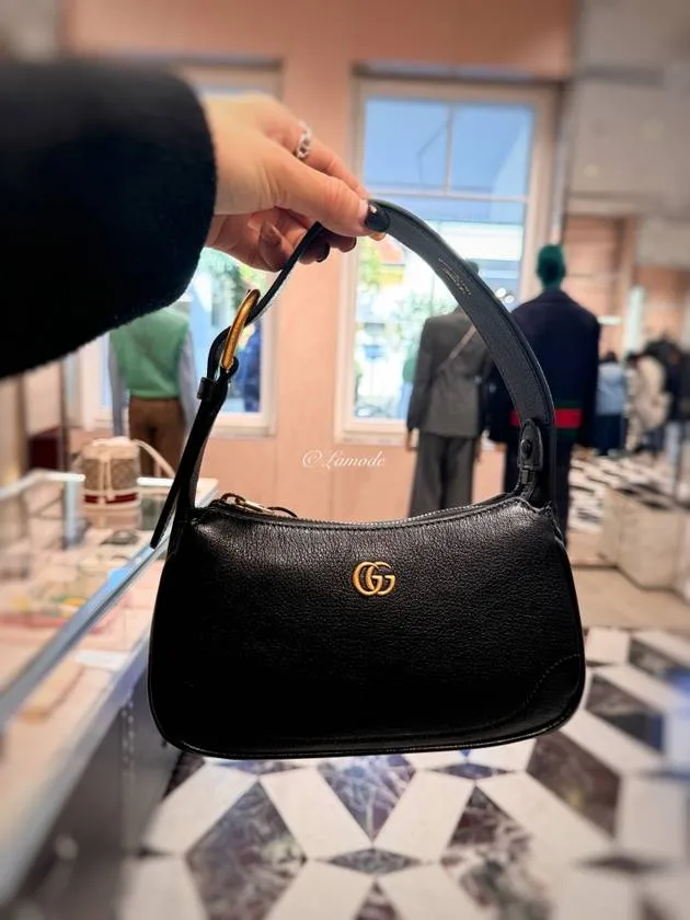 Aphrodite Double G Small Shoulder Bag Black
