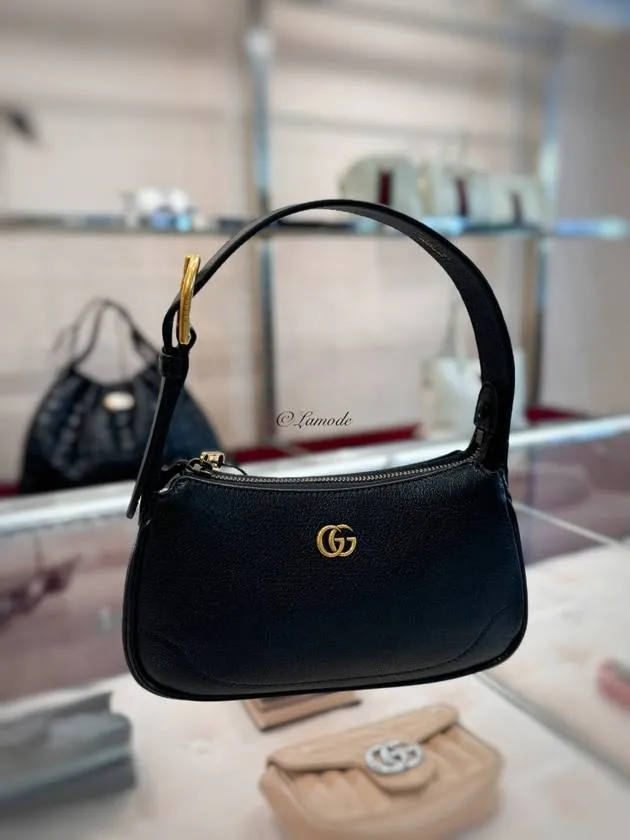 Aphrodite Double G Small Shoulder Bag Black