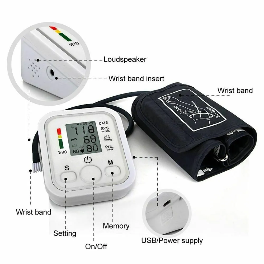 Arm Automatic Blood Pressure Monitor Measuring Arterial Pressure SP