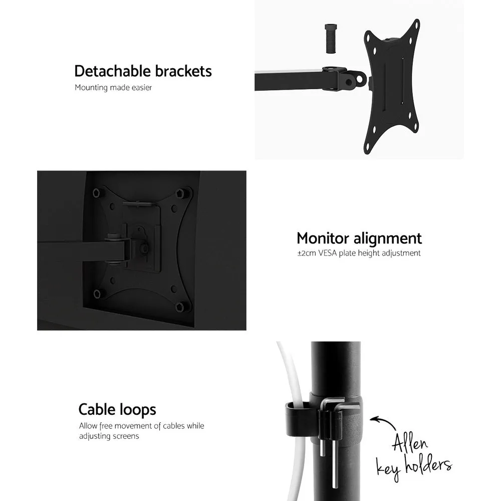 Artiss Monitor Arm Desk Mount Laptop Tray Detachable VESA plate