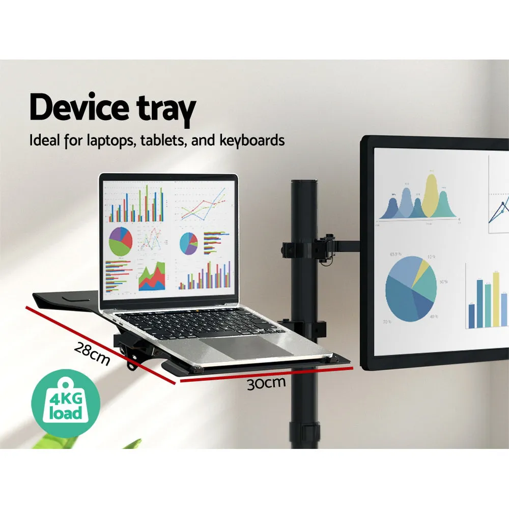 Artiss Monitor Arm Desk Mount Laptop Tray Detachable VESA plate