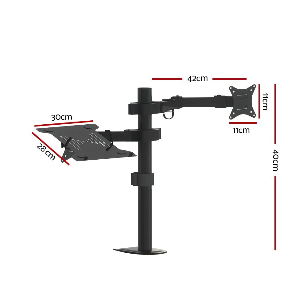 Artiss Monitor Arm Desk Mount Laptop Tray Detachable VESA plate