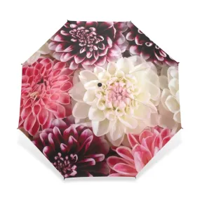 Automatic Folding Flower Umbrella Rain Women Three Folding Customized Umbrella Female Rain Tools Unique Parasol Umbrella