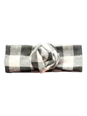 BETTY BOO BANDS™ WIRED HEADWRAP | Wool Fleece Gingham | Black & White