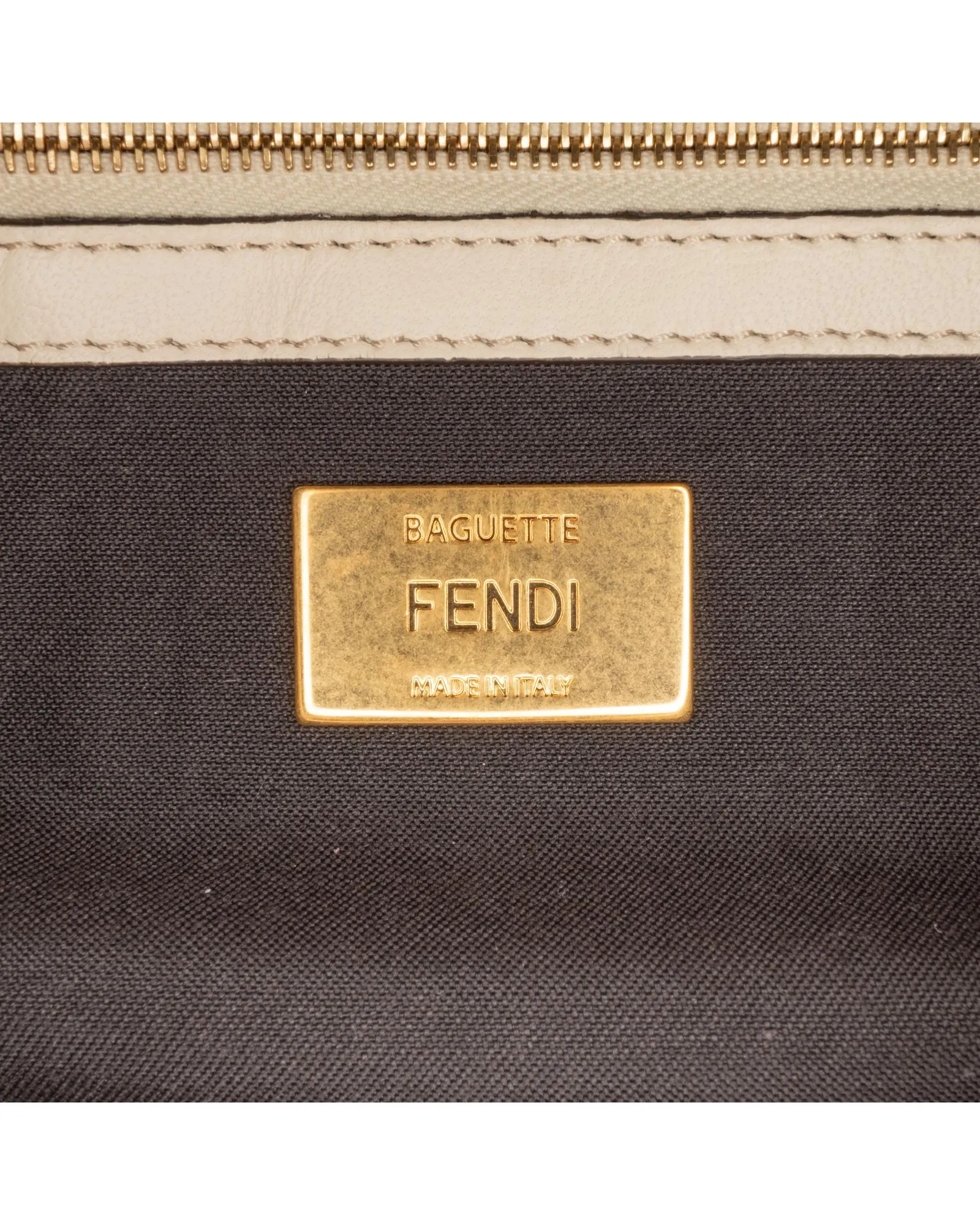 Bicolor Leather Chain Midi Baguette with Flap Closure