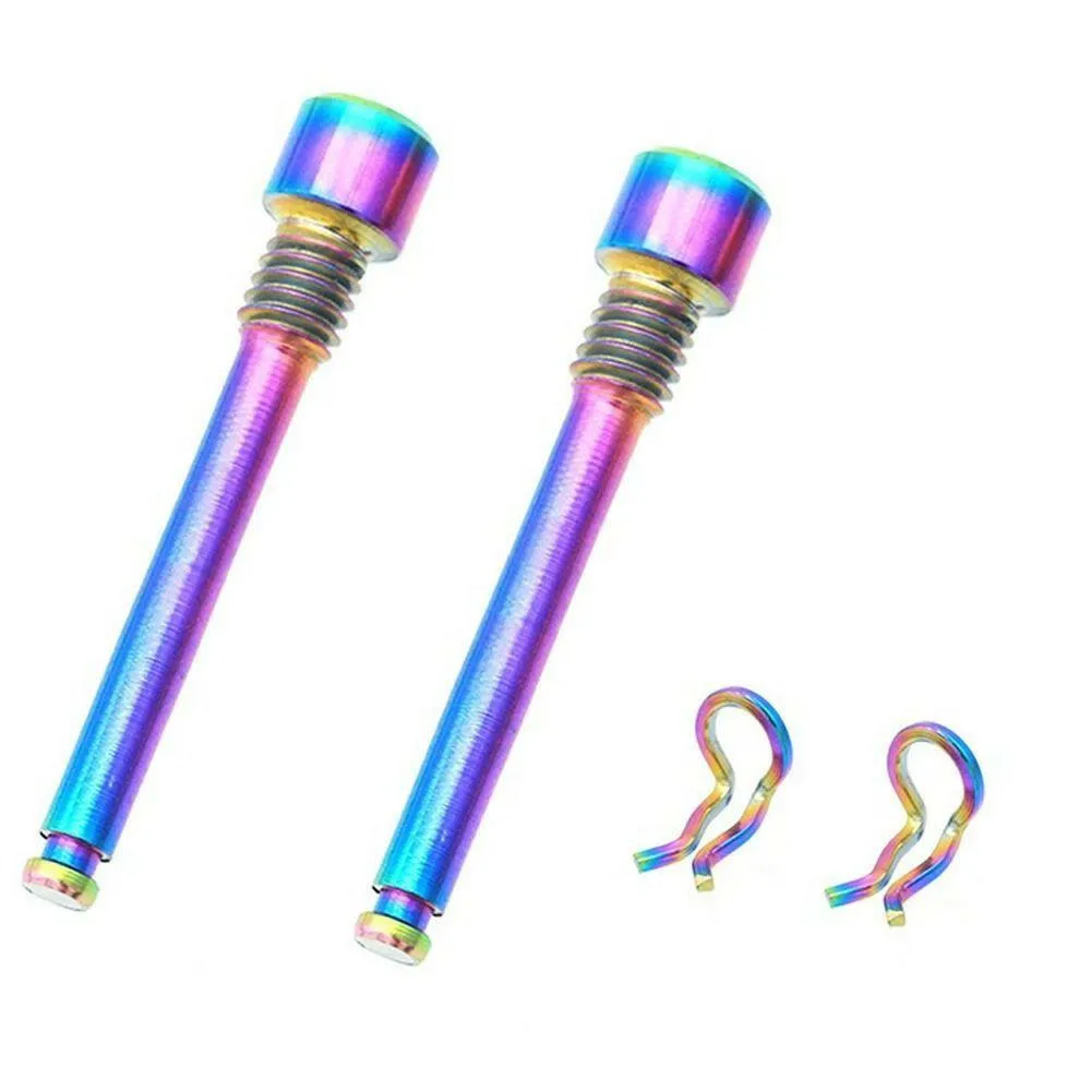 Bicycle Hydraulic Disc Brake Pad Bolts M4 Titanium Alloy Fixing Pin Inserts Caliper Screws Retainer Pin Cycling Bike Accessories