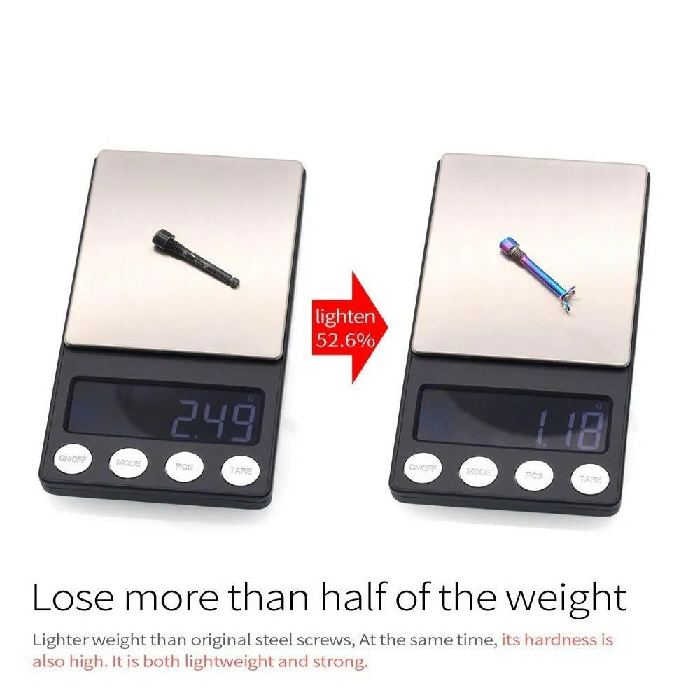 Bicycle Hydraulic Disc Brake Pad Bolts M4 Titanium Alloy Fixing Pin Inserts Caliper Screws Retainer Pin Cycling Bike Accessories