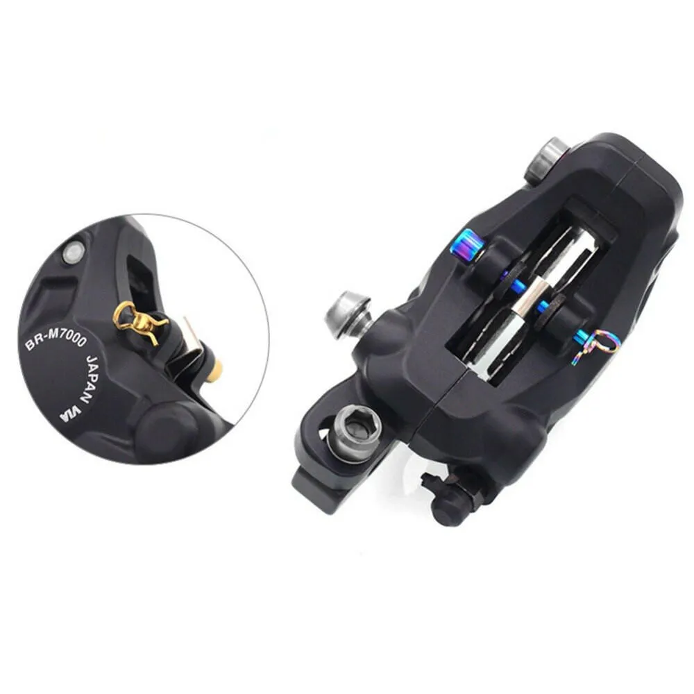 Bicycle Hydraulic Disc Brake Pad Bolts M4 Titanium Alloy Fixing Pin Inserts Caliper Screws Retainer Pin Cycling Bike Accessories