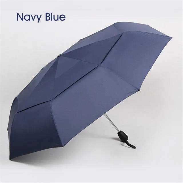 Big Wind Resistance Umbrella For Men Quality DoubleLayer Folding Automatic Umbrella Rain Women Travel Compact Umbrella Wholesale