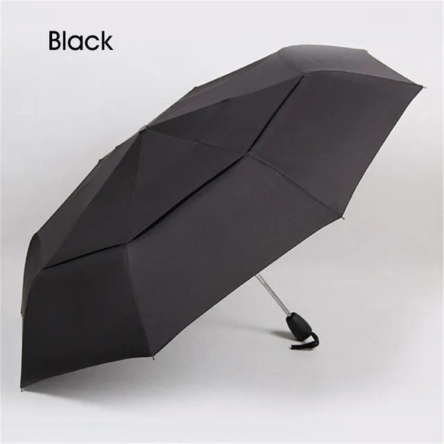 Big Wind Resistance Umbrella For Men Quality DoubleLayer Folding Automatic Umbrella Rain Women Travel Compact Umbrella Wholesale