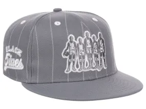 Black Fives Pinstripe Fitted Gray/White/Gray