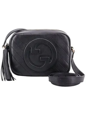 Blondie Small Leather Shoulder Bag Black