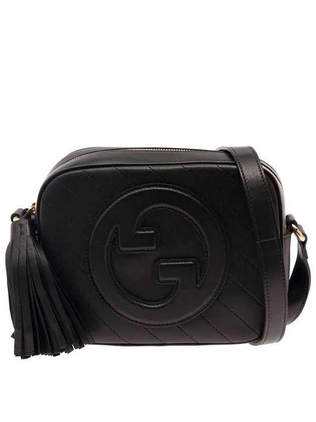 Blondie Small Leather Shoulder Bag Black