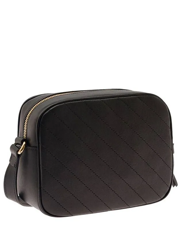 Blondie Small Leather Shoulder Bag Black