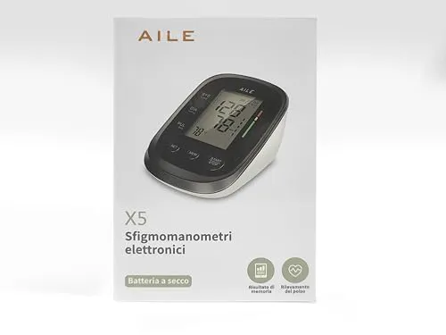 Blood Pressure Monitor,AILE Blood Pressure Machine Upper Arm Large Cuff(8.7"-16.5" Adjustable),Automatic high Blood Pressure Cuff for Home use (Black)