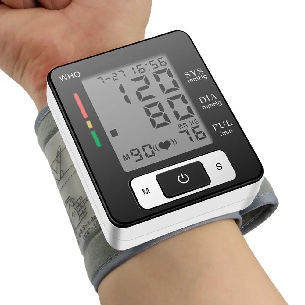 BMC Wrist Digital Blood Pressure Monitor Automatic Sphygmomanometer Smart Medical Machine Measure Pulse Rate Fitness Measurement