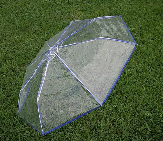 Brand transparent umbrella rain women female folding umbrella parapluie automatic black red white blue 4 colors ladies umbrellas