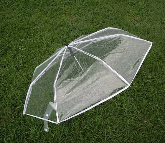 Brand transparent umbrella rain women female folding umbrella parapluie automatic black red white blue 4 colors ladies umbrellas