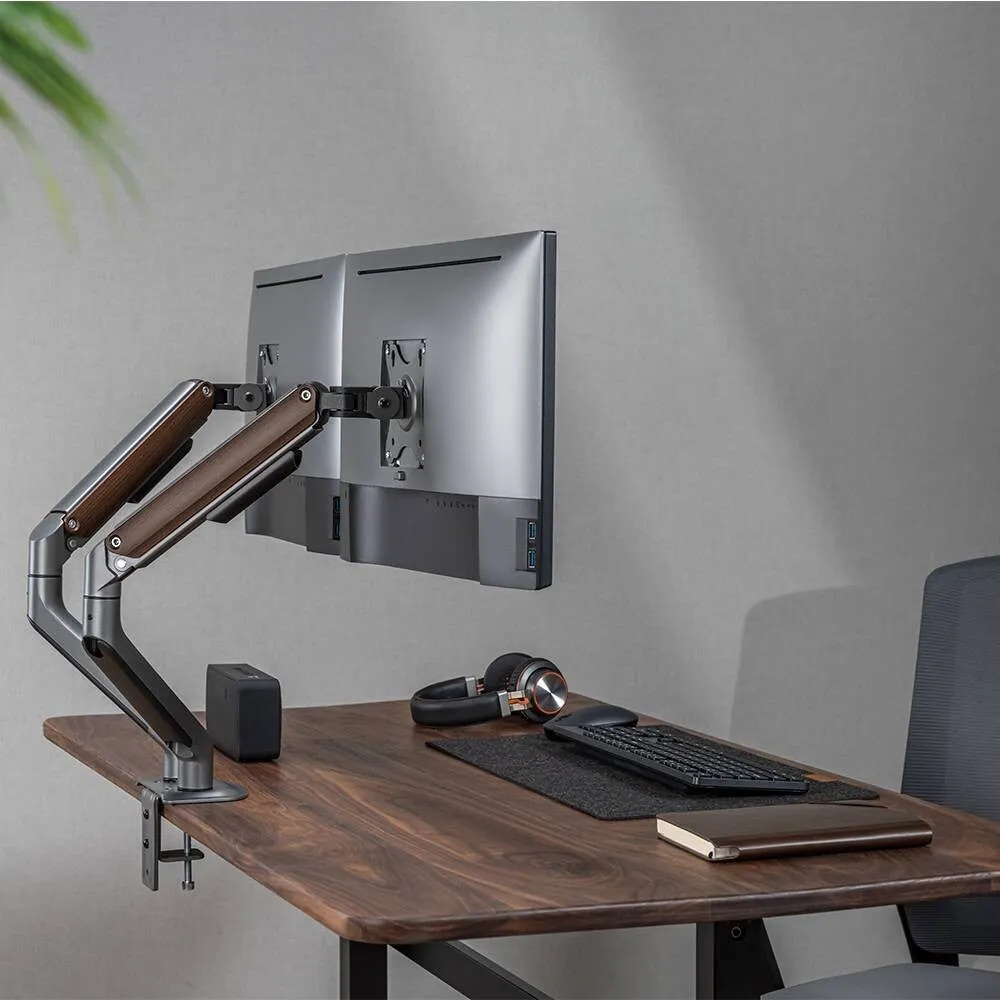 Brateck Bracket 17"-32" Dual Economical Spring  Monitor Arms (LDT63-C024)